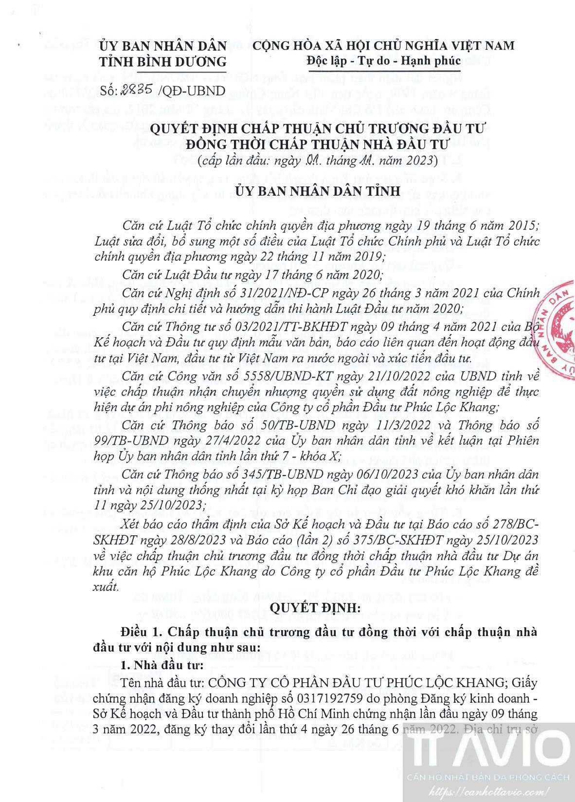 Chủ Trương đầu Tư_Trang 01