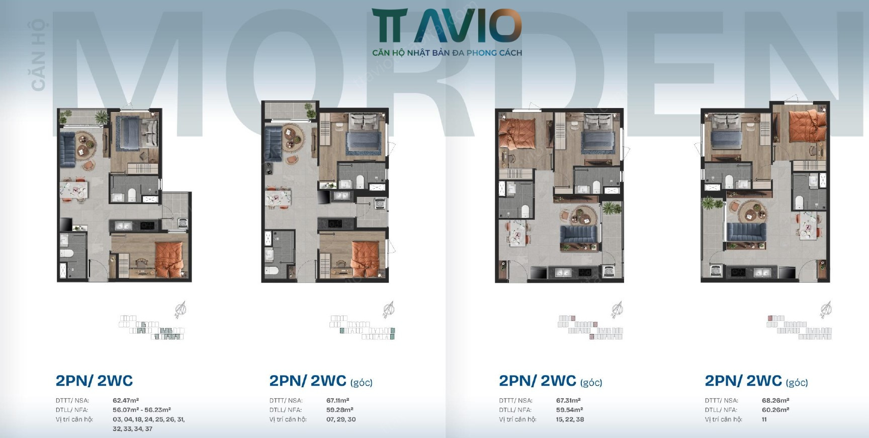 Thiết Kế Căn 2pn hiện đại